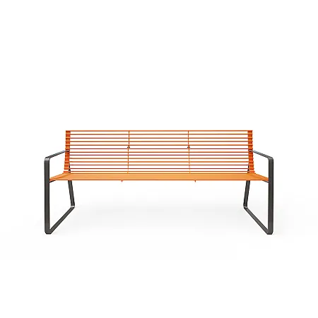 Parková lavička s operadlom 1,8m kov